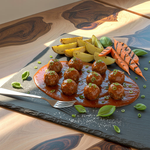 Boulettes de bœuf sauce brune, patates et carottes 400 g