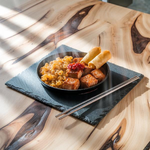 2 plats - Nouilles chinoises au porc et egg rolls 800 g