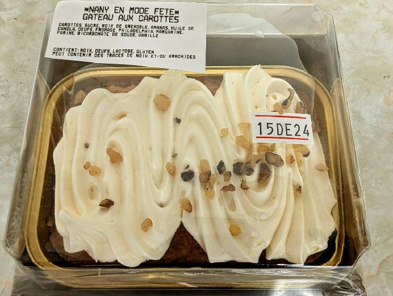 Nany en Mode Fête - Part de gâteau aux carottes 270 g