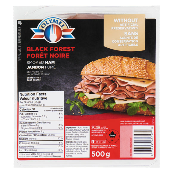 Jambon Forêt-Noire Olymel 500 g