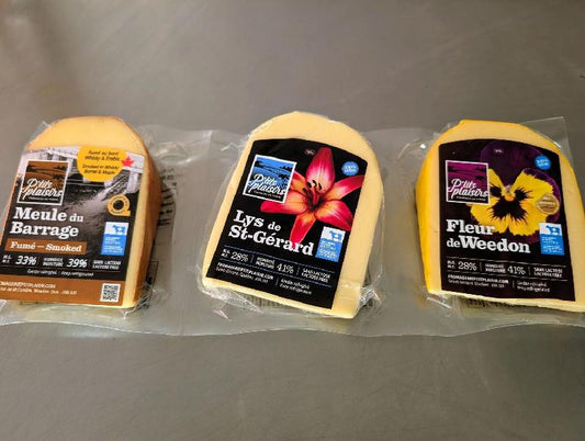 Trio de fromages sans lactose (fumé, gouda, suisse) 450 g