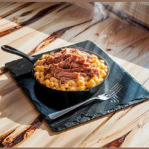 Mac & cheese sauce pesto cremeuse et jambon 