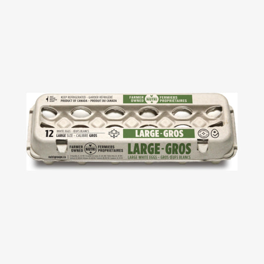12 Gros oeufs blancs 750 g