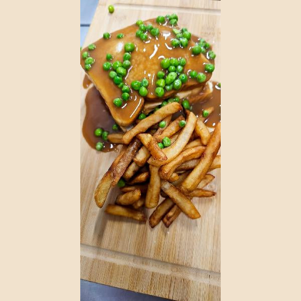 Hot chicken, petit pois et frites 400 g