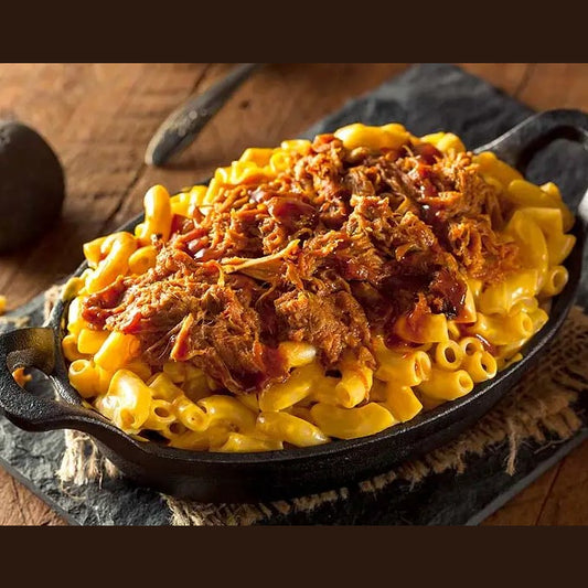 2 plats Mac & Cheese aux côtes levées BBQ  1 kg