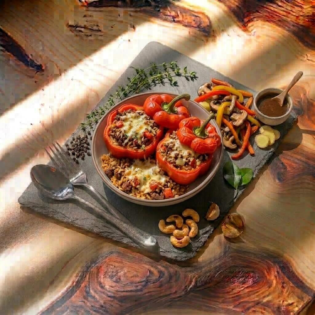 POIVRON FARCIE AU BOEUF 