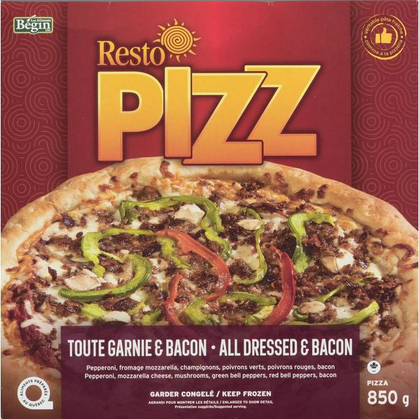Pizza 12" - Garnie bacon Resto Pizz 600 g
